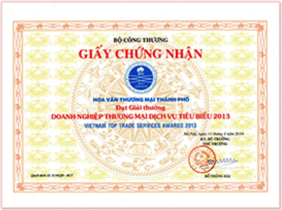 Giai doanh nghiep thuong mai dich vu tieu bieu 2013